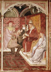 Story of Pope Alexander III, the Pope giving the sword to Doge Ziani